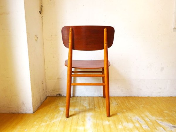 北欧ビンテージ チーク プライウッド ダイニングチェア teak plywood chair チーク材×ビーチ材 ミッドセンチュリーデザイン 北欧家具 ★