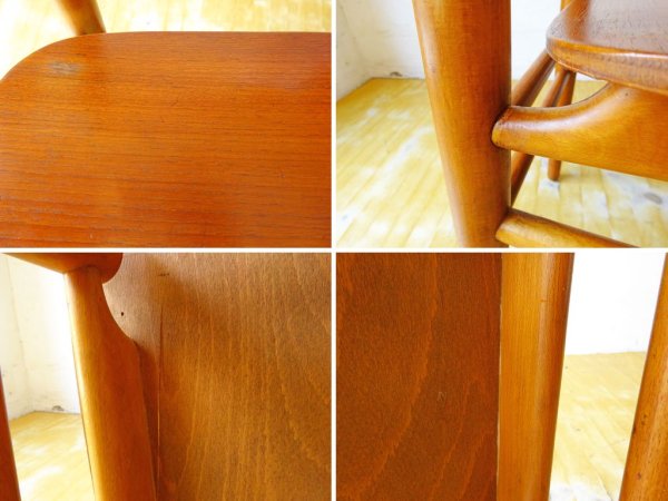 北欧ビンテージ チーク プライウッド ダイニングチェア teak plywood chair チーク材×ビーチ材 ミッドセンチュリーデザイン 北欧家具 ★