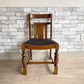 ロイズアンティークス Lloyd's Antiques ダイニングチェア オーク材 × PVCレザー ブラック 木彫り UKビンテージ Vintage 英国家具 B ●