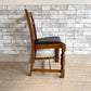 ロイズアンティークス Lloyd's Antiques ダイニングチェア オーク材 × PVCレザー ブラック 木彫り UKビンテージ Vintage 英国家具 B ●