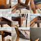 ロイズアンティークス Lloyd's Antiques ダイニングチェア オーク材 × PVCレザー ブラック 木彫り UKビンテージ Vintage 英国家具 B ●