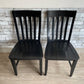 ポッタリーバーン Pottery Barn スクールハウスチェア Schoolhouse Chair ダイニングチェア ブラック 2脚セット A ●