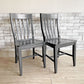 ポッタリーバーン Pottery Barn スクールハウスチェア Schoolhouse Chair ダイニングチェア ブラック 2脚セット B ●