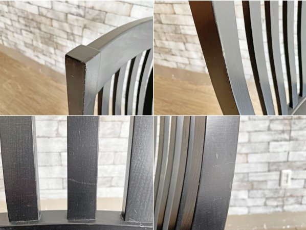 ポッタリーバーン Pottery Barn スクールハウスチェア Schoolhouse Chair ダイニングチェア ブラック 2脚セット B ●