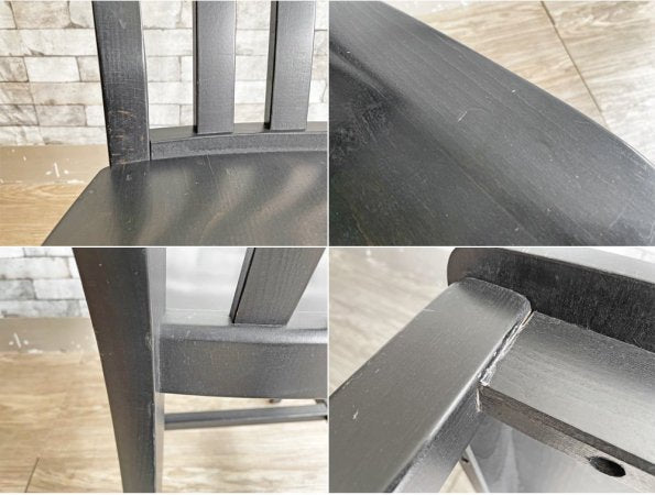ポッタリーバーン Pottery Barn スクールハウスチェア Schoolhouse Chair ダイニングチェア ブラック 2脚セット B ●