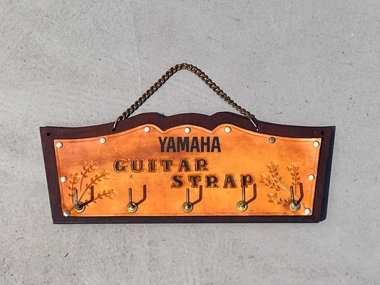 ジャパンビンテージ Japan Vintage ヤマハ YAMAHA ストラップホルダー ウォールフック レザー 販促品 什器 ■