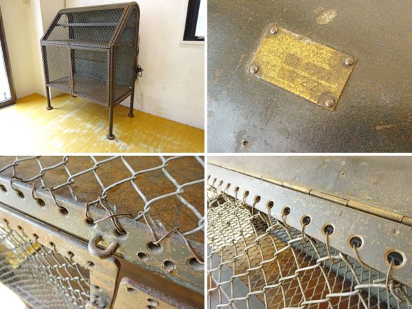 インダストリアル アイアン ワイヤー ディスプレイケース キャビネット Industrial Iron Wire Display case cabinet ★