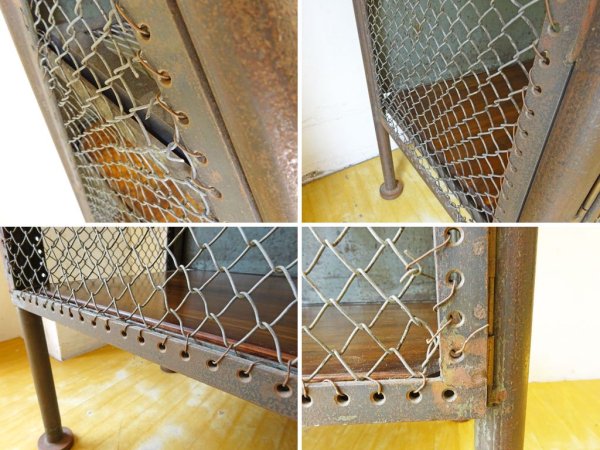 インダストリアル アイアン ワイヤー ディスプレイケース キャビネット Industrial Iron Wire Display case cabinet ★