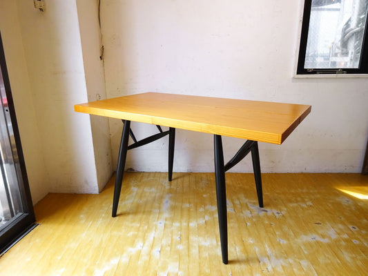 アルテック Artek ピルッカ テーブル pirkka table イルマリ・タピオヴァーラ Ilmari Tapiovaara ハニー × ブラック 廃盤サイズ ★