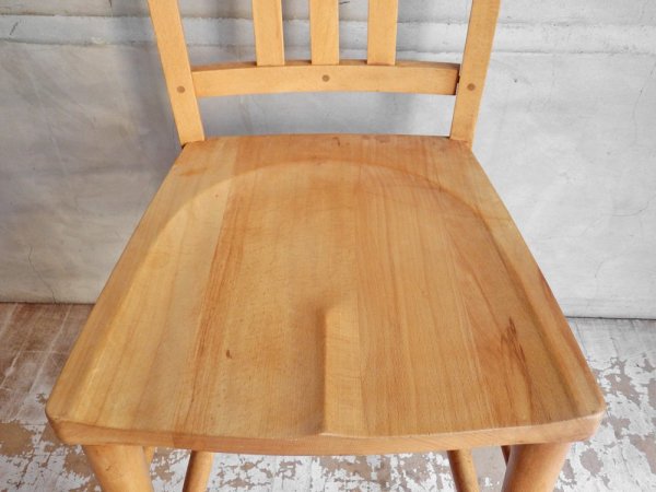 フランス ビンテージ French Vintage ダイニングチェア ビーチ材 木味 クラフト 店舗什器♪