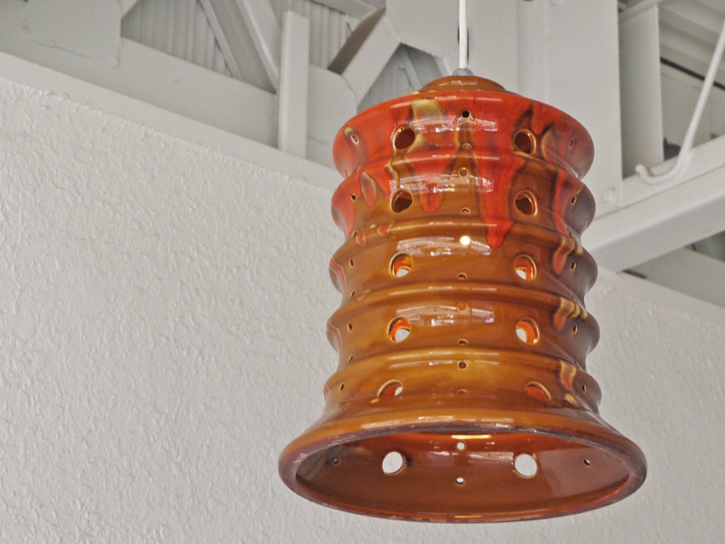 西ドイツ ビンテージ West German vintage ファットラバ Fat Lave 西ドイツセラミック ペンダントライト W.German art pottery 照明 陶器 希少 ◇