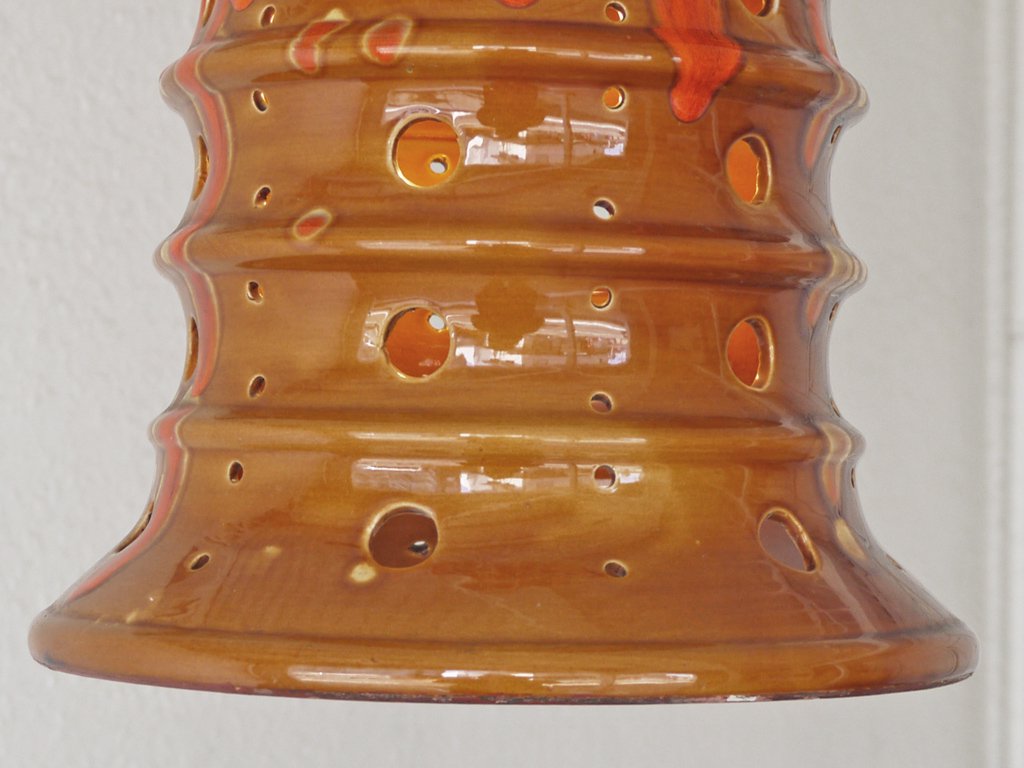 西ドイツ ビンテージ West German vintage ファットラバ Fat Lave 西ドイツセラミック ペンダントライト W.German art pottery 照明 陶器 希少 ◇