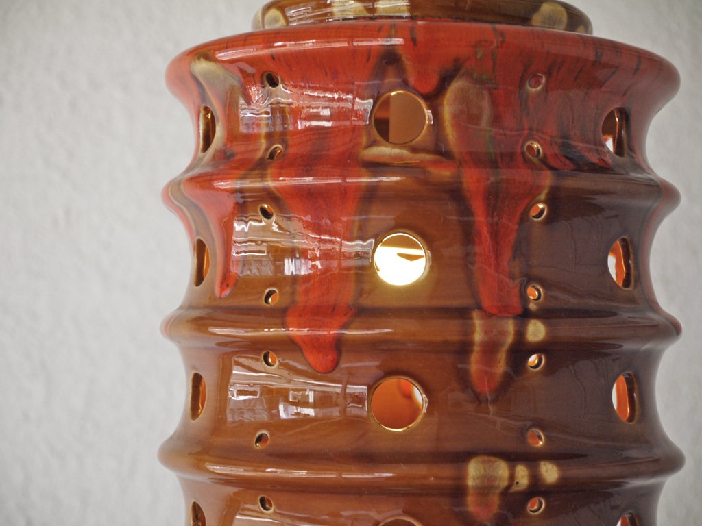 西ドイツ ビンテージ West German vintage ファットラバ Fat Lave 西ドイツセラミック ペンダントライト W.German art pottery 照明 陶器 希少 ◇