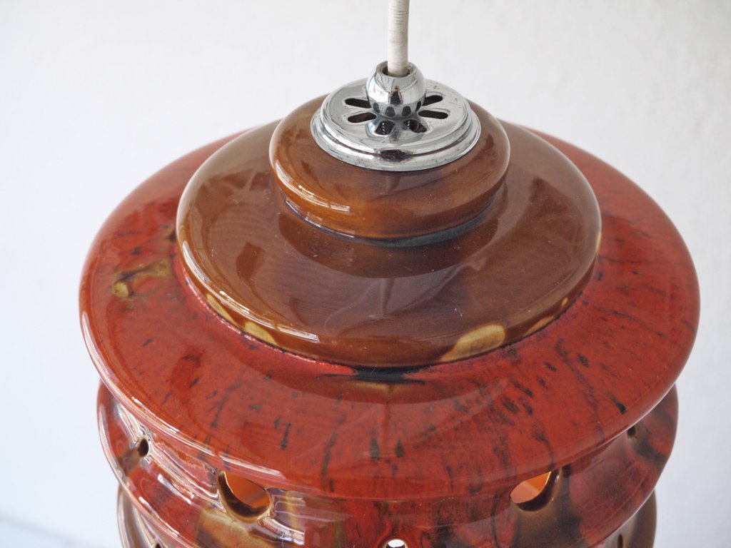 西ドイツ ビンテージ West German vintage ファットラバ Fat Lave 西ドイツセラミック ペンダントライト W.German art pottery 照明 陶器 希少 ◇