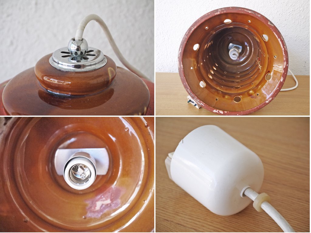 西ドイツ ビンテージ West German vintage ファットラバ Fat Lave 西ドイツセラミック ペンダントライト W.German art pottery 照明 陶器 希少 ◇