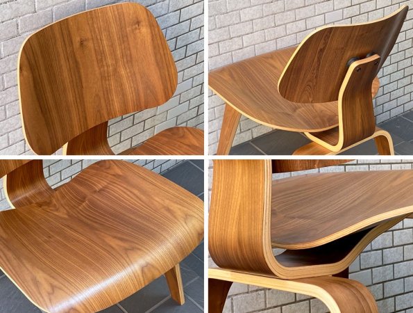 ハーマンミラー Herman Miller LCW ラウンジチェア ウッドレッグ Molded Plywood Lounge Chair ウォールナット C&Rイームズ ミッドセンチュリー ■