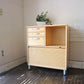 edsbyn office furniture ロールドア × 引き出し3段 ミドルキャビネット 蛇腹 鍵付 棚板欠品 ナチュラル オフィス家具 北欧 スウェーデン ◎