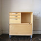 edsbyn office furniture ロールドア × 引き出し3段 ミドルキャビネット 蛇腹 鍵付 棚板欠品 ナチュラル オフィス家具 北欧 スウェーデン ◎