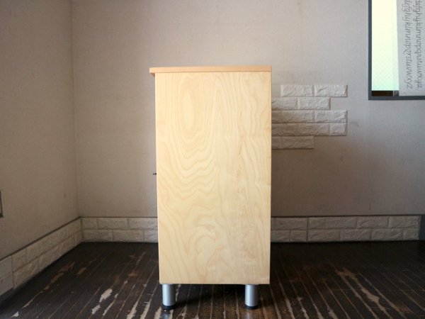 edsbyn office furniture ロールドア × 引き出し3段 ミドルキャビネット 蛇腹 鍵付 棚板欠品 ナチュラル オフィス家具 北欧 スウェーデン ◎