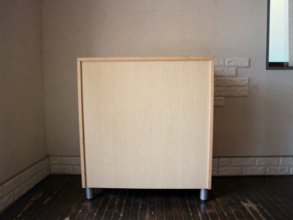 edsbyn office furniture ロールドア × 引き出し3段 ミドルキャビネット 蛇腹 鍵付 棚板欠品 ナチュラル オフィス家具 北欧 スウェーデン ◎