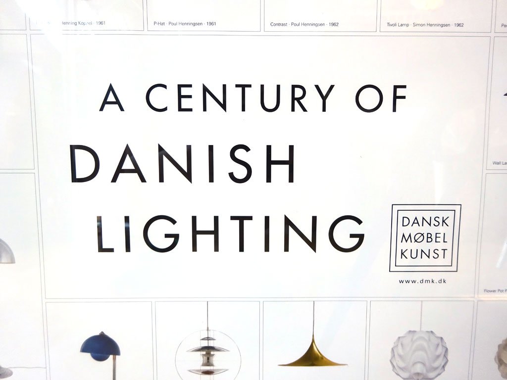 センチュリーオブダニッシュライティング A CENTURY OF DANISH LIGHTING B1サイズ インテリア ポスター+新品額装 北欧照明 デンマーク ★