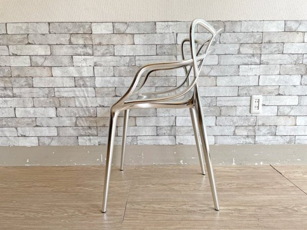 カルテル Kartell マスターズ チェア Masters chair スタッキングチェア メタルフィニッシュ フィリップ・スタルク Philippe Starck 定価￥81,900- B ●