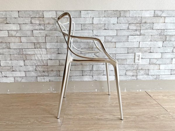 カルテル Kartell マスターズ チェア Masters chair スタッキングチェア メタルフィニッシュ フィリップ・スタルク Philippe Starck 定価￥81,900- B ●