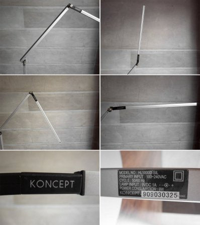 コンセプト Koncept Z-BAR Floor LEDフロアライト シルバー 昼白色 調光機能付 スタンドライト 定価:41,040円 ♪