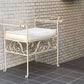 アンティークスタイル Antique Style アイアンベンチ ガーデンベンチ スツール ホワイトペイント シャビーシック ■
