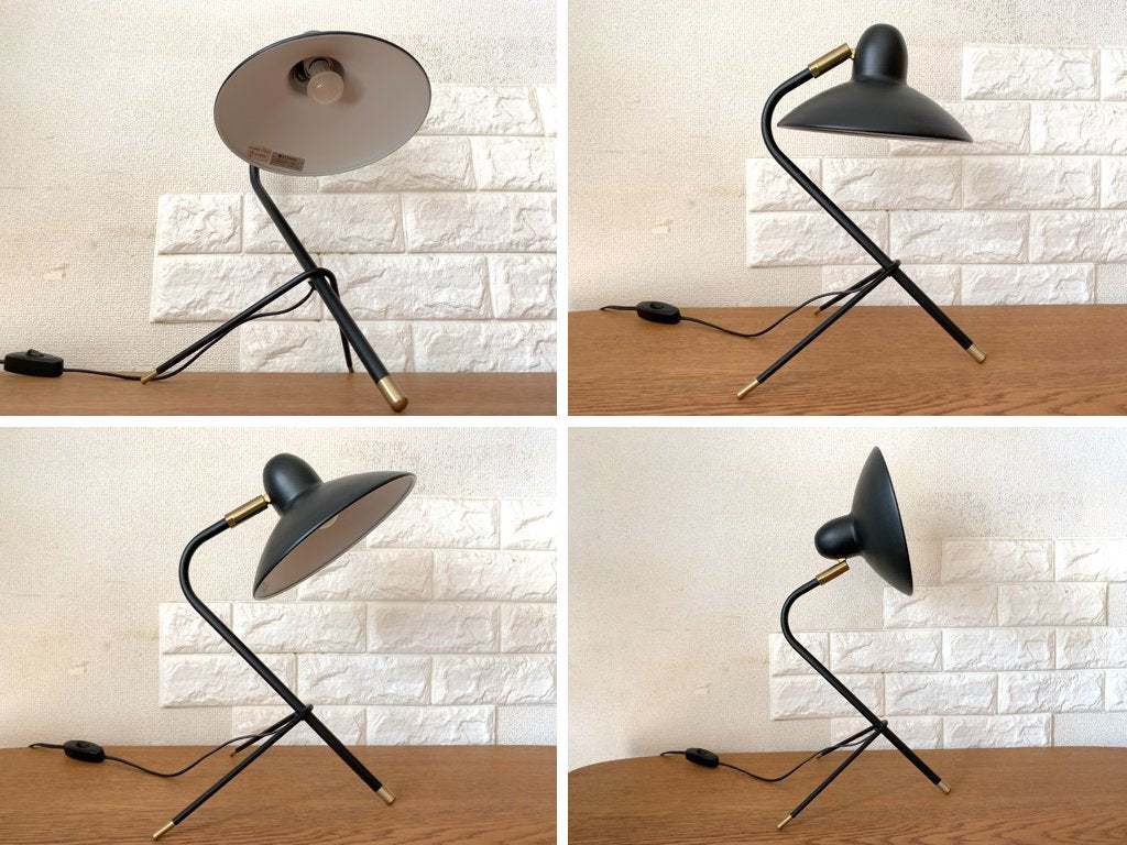 ディクラッセ DI CLASSE アルル デスクランプ Arls desk lamp デスクライト 卓上ライト スチール×真鍮 ブラック LED電球使用可￥16,500- ◎