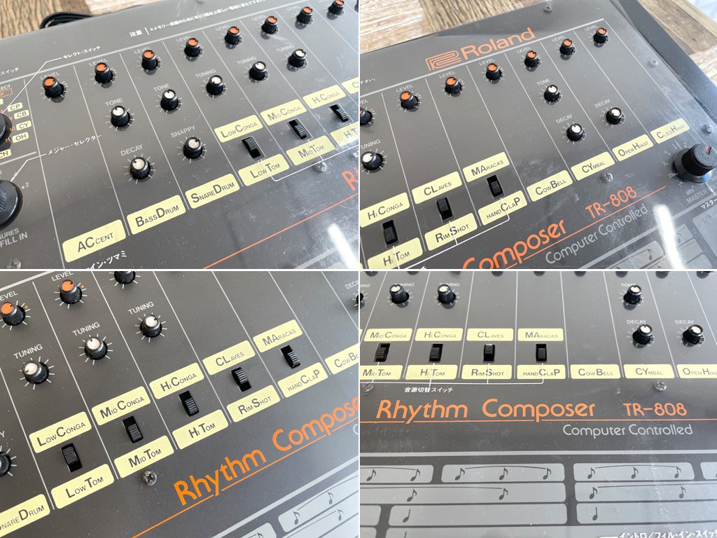 ローランド Roland TR-808 Rhythm Composer リズムマシン シーケンサー ドラムマシン 80's ビンテージ 名機 オーバーホール レストア済 ●