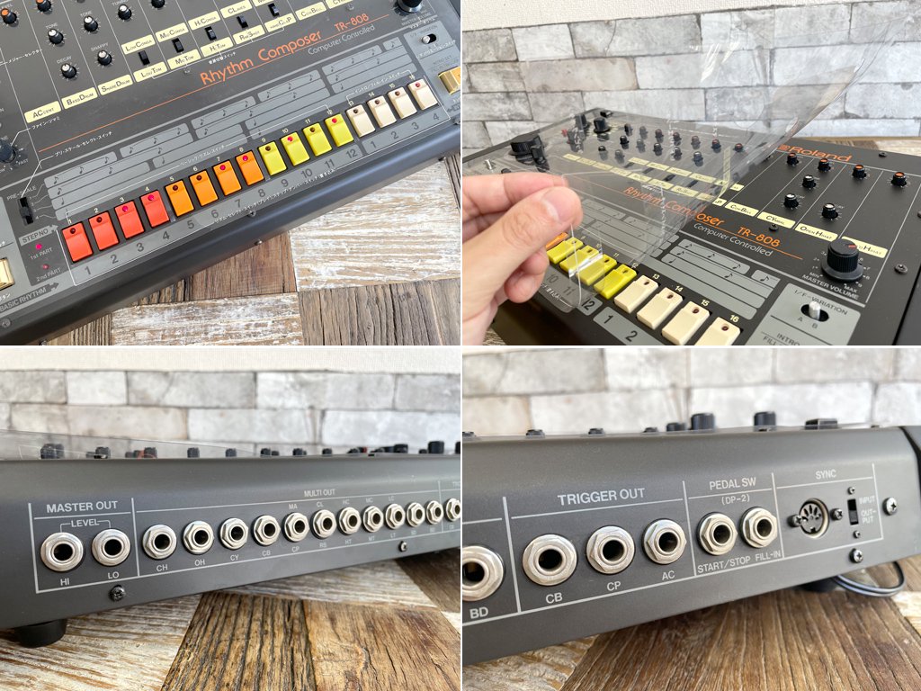 ローランド Roland TR-808 Rhythm Composer リズムマシン シーケンサー ドラムマシン 80's ビンテージ 名機 オーバーホール レストア済 ●