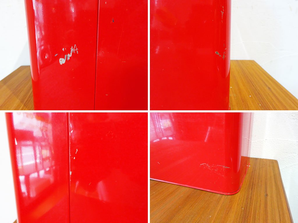 リンカーン社 Lincoln Beautyware キャニスターセット レッド 小麦粉 砂糖 FLOUR SUGAR 缶 キッチン収納 US 1950'sビンテージ ★