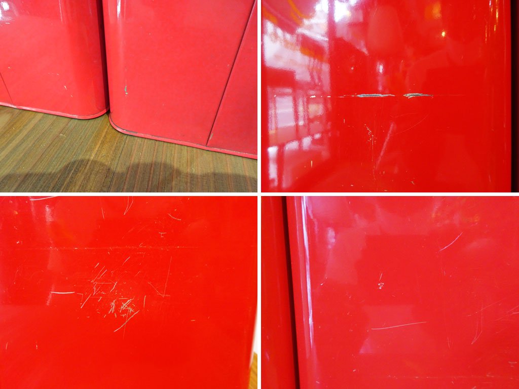 リンカーン社 Lincoln Beautyware キャニスターセット レッド 小麦粉 砂糖 FLOUR SUGAR 缶 キッチン収納 US 1950'sビンテージ ★