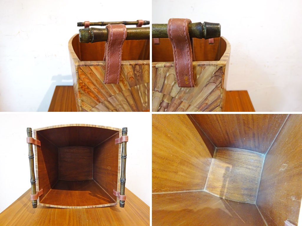 R＆Y Augousti Paris リア＆イオーリ・オーグスティ パリ ダストボックス Dust box シェルインレイ 貝細工 象嵌 アイアンハンドル ★