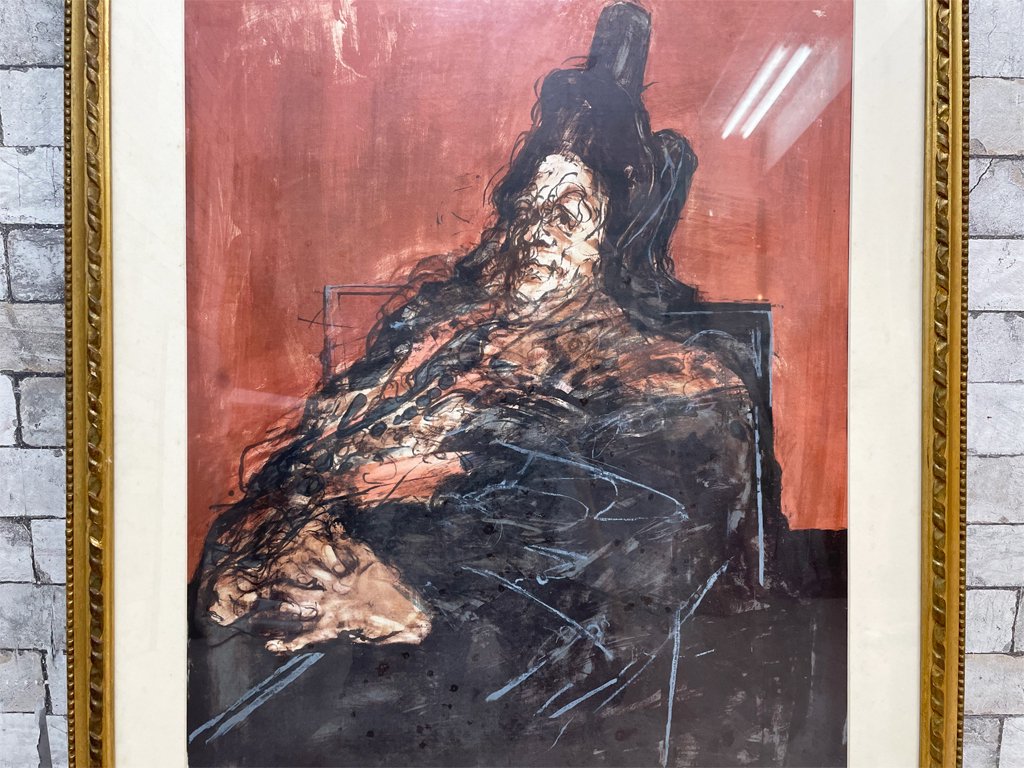 クロード・ワイズバッシュ Claude Weisbuch クラウンルージュ リトグラフ 額装品 ●