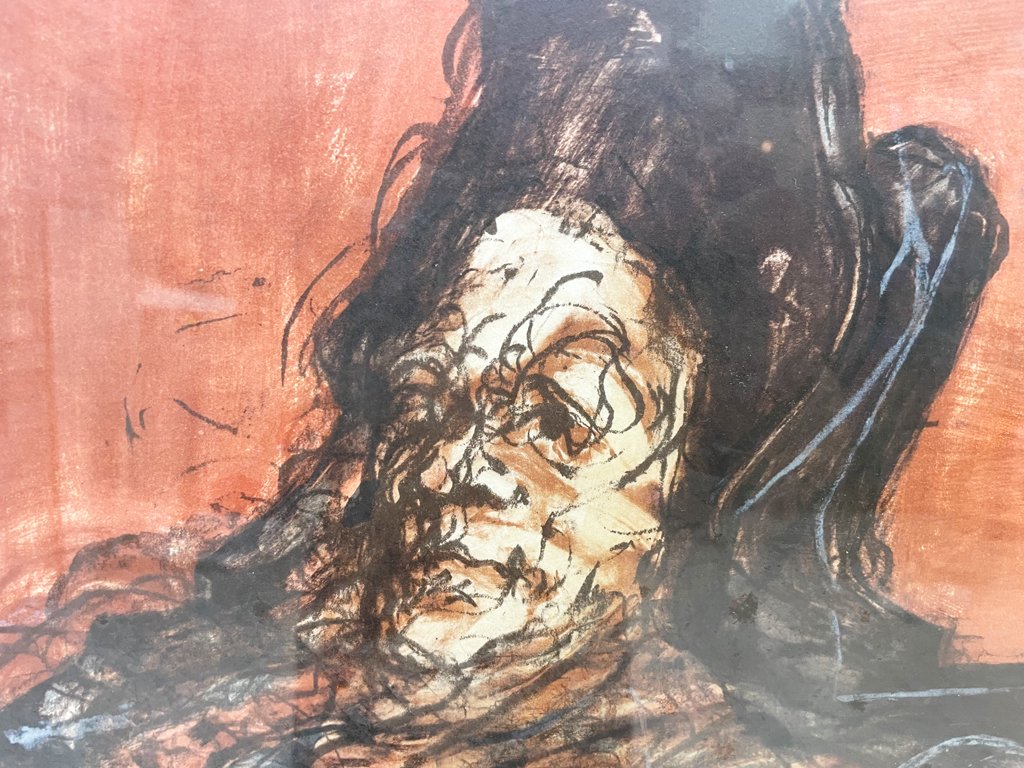 クロード・ワイズバッシュ Claude Weisbuch クラウンルージュ リトグラフ 額装品 ●