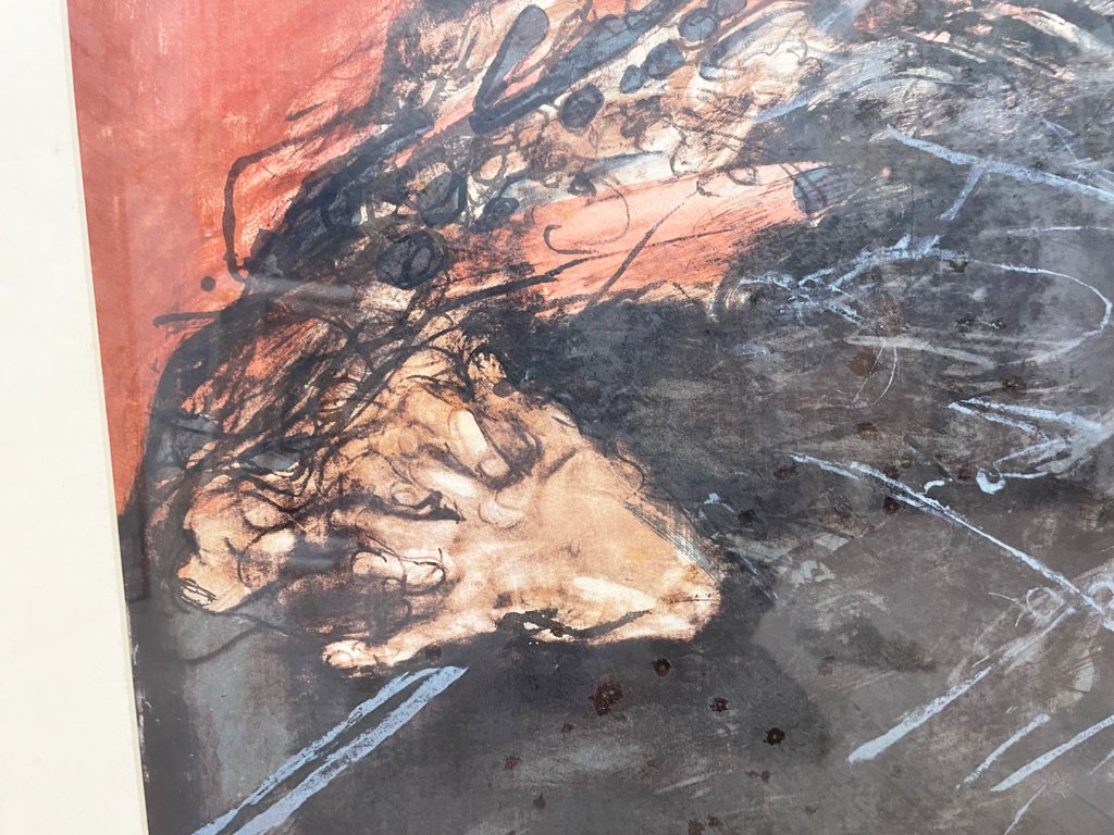クロード・ワイズバッシュ Claude Weisbuch クラウンルージュ リトグラフ 額装品 ●