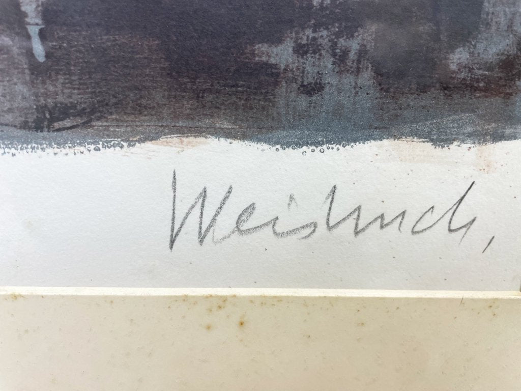 クロード・ワイズバッシュ Claude Weisbuch クラウンルージュ リトグラフ 額装品 ●