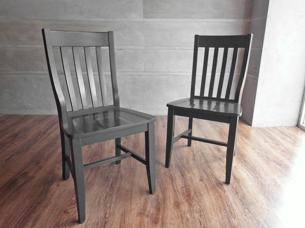 ポッタリーバーン Pottery Barn スクールハウスチェア Schoolhouse Chair ダイニングチェア ブラック 2脚セット ♪