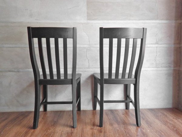 ポッタリーバーン Pottery Barn スクールハウスチェア Schoolhouse Chair ダイニングチェア ブラック 2脚セット ♪