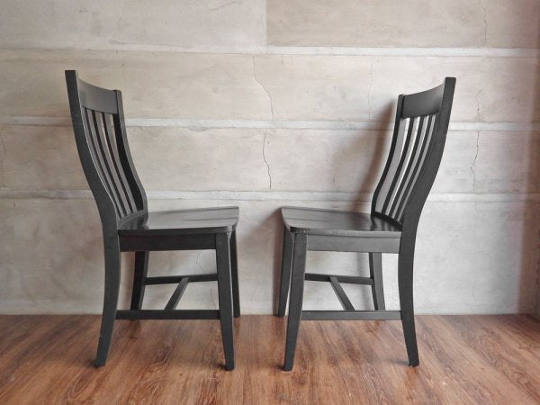 ポッタリーバーン Pottery Barn スクールハウスチェア Schoolhouse Chair ダイニングチェア ブラック 2脚セット ♪