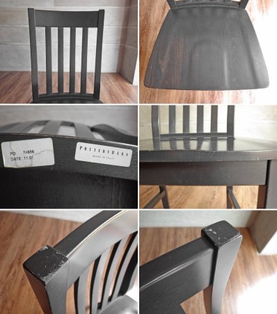 ポッタリーバーン Pottery Barn スクールハウスチェア Schoolhouse Chair ダイニングチェア ブラック 2脚セット ♪