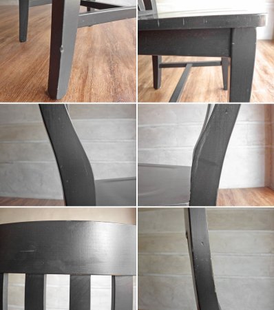 ポッタリーバーン Pottery Barn スクールハウスチェア Schoolhouse Chair ダイニングチェア ブラック 2脚セット ♪