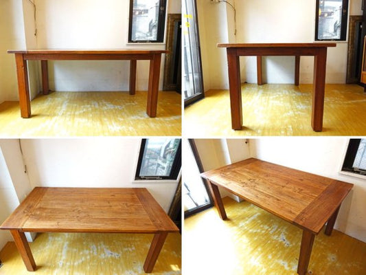 クレイト＆バレル Crate＆Barrel 古材無垢 ダイニングテーブル Dining table 幅160ｃｍ US家具 ★