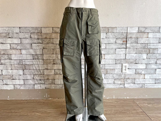 エンジニアドガーメンツ Engineered Garments カーゴパンツ FA Pant コットンリップストップ Cotton Ripstop オリーブ メンズ Sサイズ ミリタリー USA製 ●