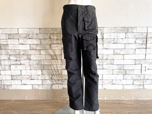 エンジニアドガーメンツ Engineered Garments カーゴパンツ FA Pant コットンリップストップ Cotton Ripstop ブラック メンズ Sサイズ ミリタリー USA製 ●