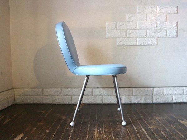 イデー IDEE ノートチェア NOTE CHAIR ダイニングチェア PVCレザー スチール 入手困難 レアアイテム 希少廃番 定価￥50,000- ブルー ◎