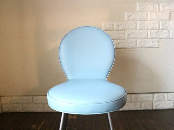 イデー IDEE ノートチェア NOTE CHAIR ダイニングチェア PVCレザー スチール 入手困難 レアアイテム 希少廃番 定価￥50,000- ブルー ◎