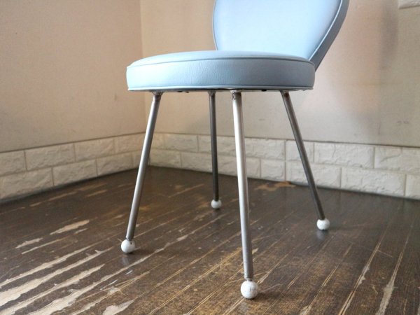 イデー IDEE ノートチェア NOTE CHAIR ダイニングチェア PVCレザー スチール 入手困難 レアアイテム 希少廃番 定価￥50,000- ブルー ◎